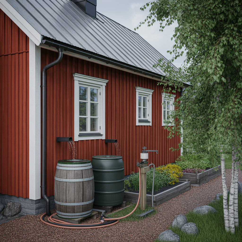 samla regnvatten i tradgarden guide till tunnor och pumpar