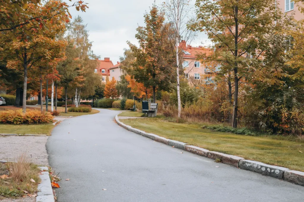 l vbl sning av parkstr k och g ngv gar i blackeberg sundbyberg stockholm